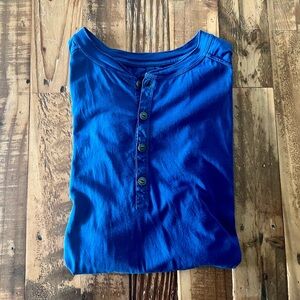 Good Man blue short sleeve Henley size medium